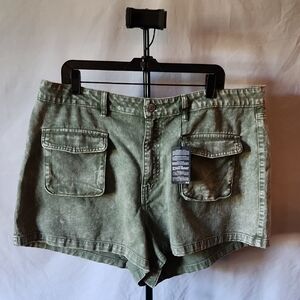 Forever 21+  Green Women's Shorts. Size 18. New With Tags. 100% Cotton